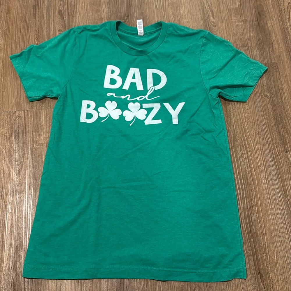 St. Patrick’s Day “Bad and Boozy” T-Shirt - Size Medium